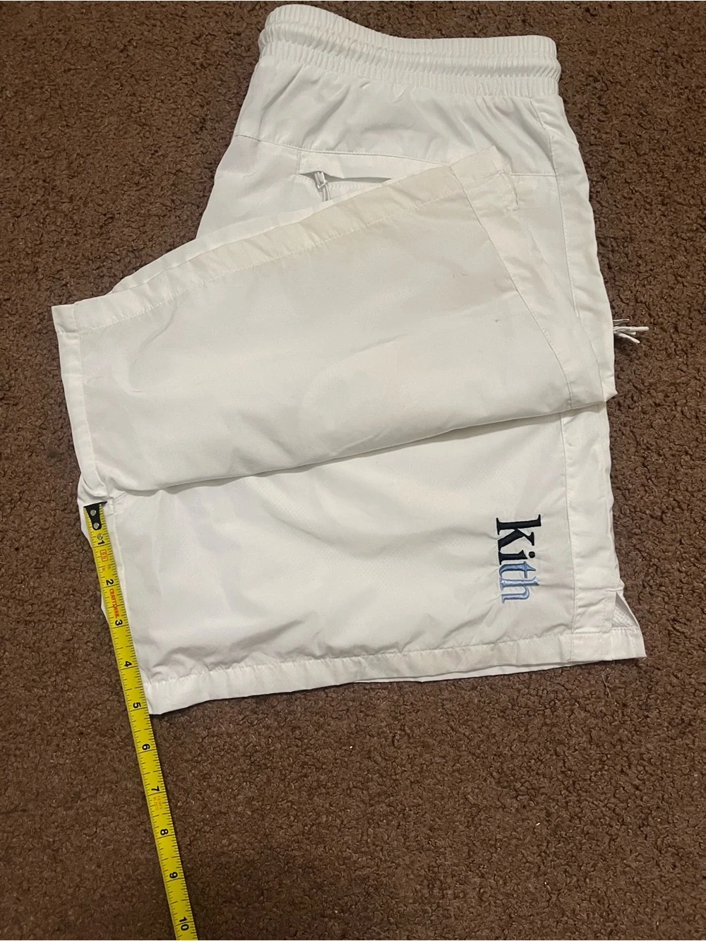 SS19 Kith White Nylon Meshed Lined Active Swim Shorts Size M *FLAWS*